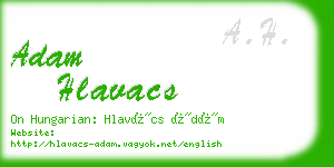 adam hlavacs business card